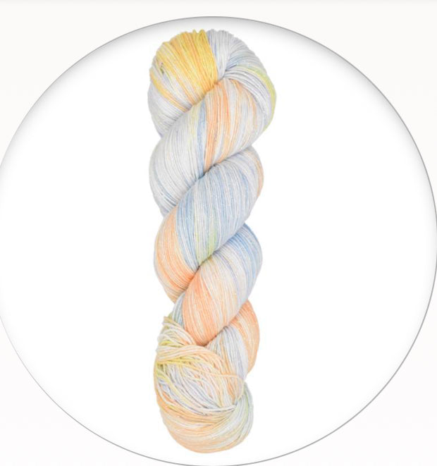 Huasco Sock Twilight Paints, Coton Glisten, Hand Painted